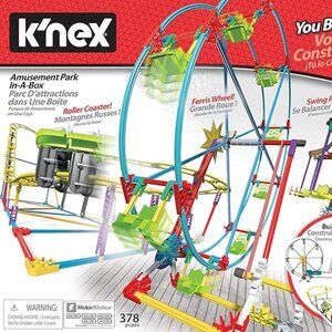 K'NEX Amusement Park in-A-Box - 378 Parts - Motorized Amusement Rides 7up GIFT
